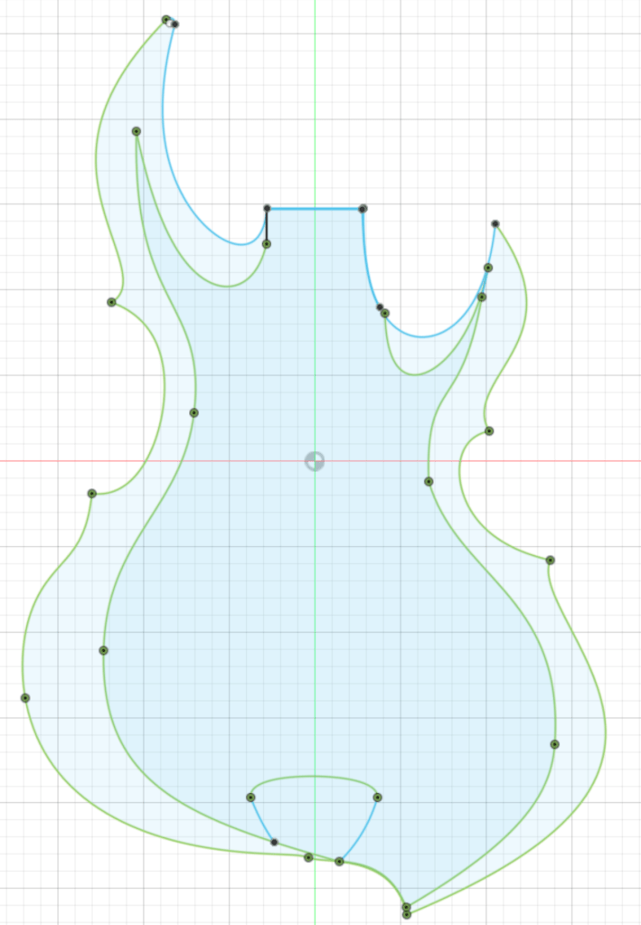 Cad Drawing of guitar